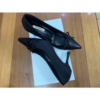 giầy 7cm mũi nhọn, gót chống xước