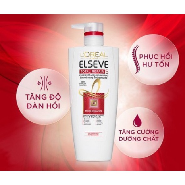 Dầu gội phục hồi hư tổn L'Oreal Elseve Total Repair (650ml)