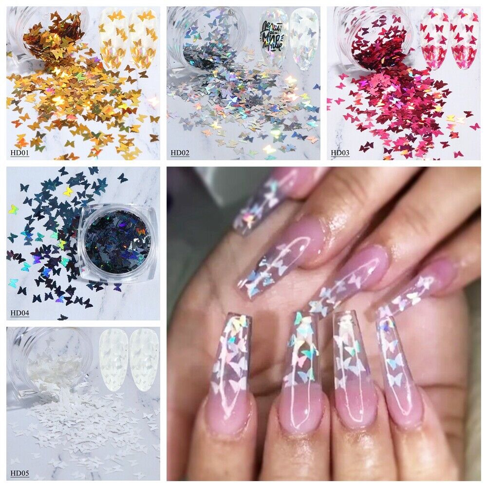 Kim Tuyến Trang Trí Móng Tay Hình Con Bướm 3D