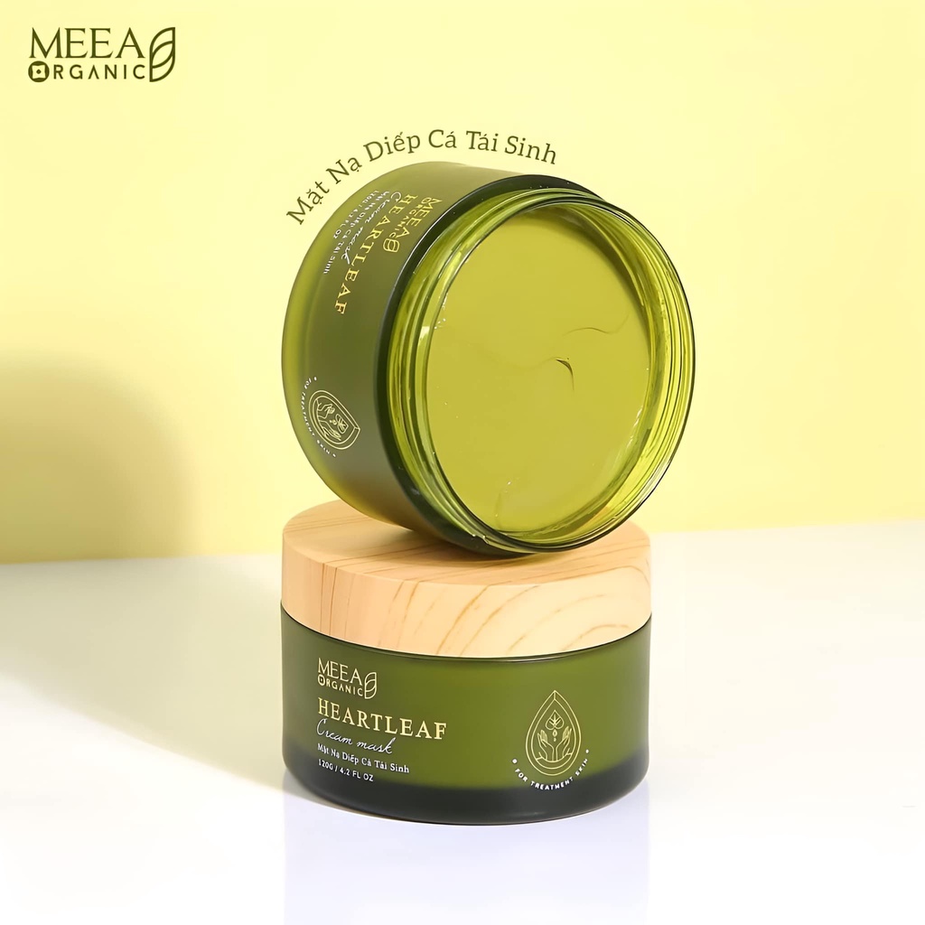 Mặt Nạ Diếp Cá Tái Sinh Meea Organic Heartleaf Cream Mask Mặt Nạ Dưỡng Trắng Da 120G