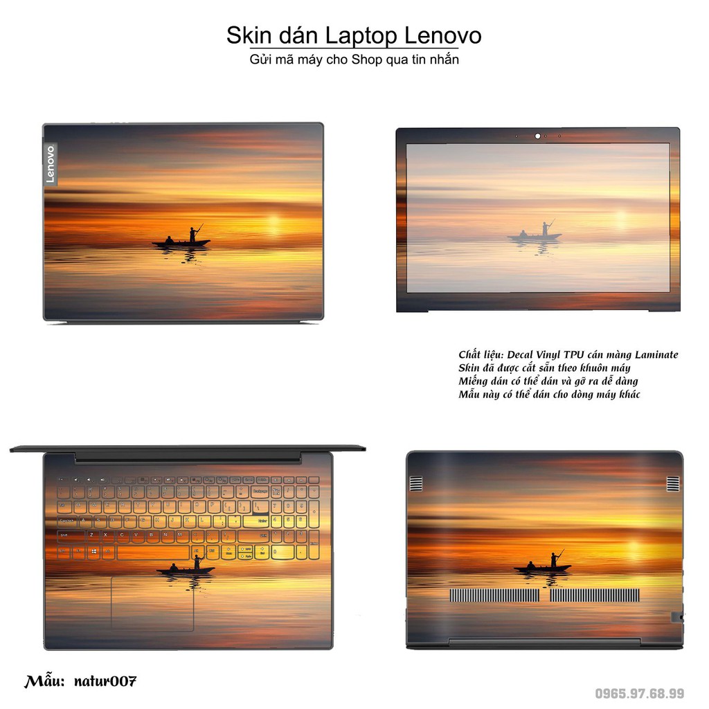 Skin dán Laptop Lenovo in hình thiên nhiên (inbox mã máy cho Shop)