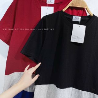 [Ảnh sàn+clip] VÁY MAXI COTTON MIX MÀU