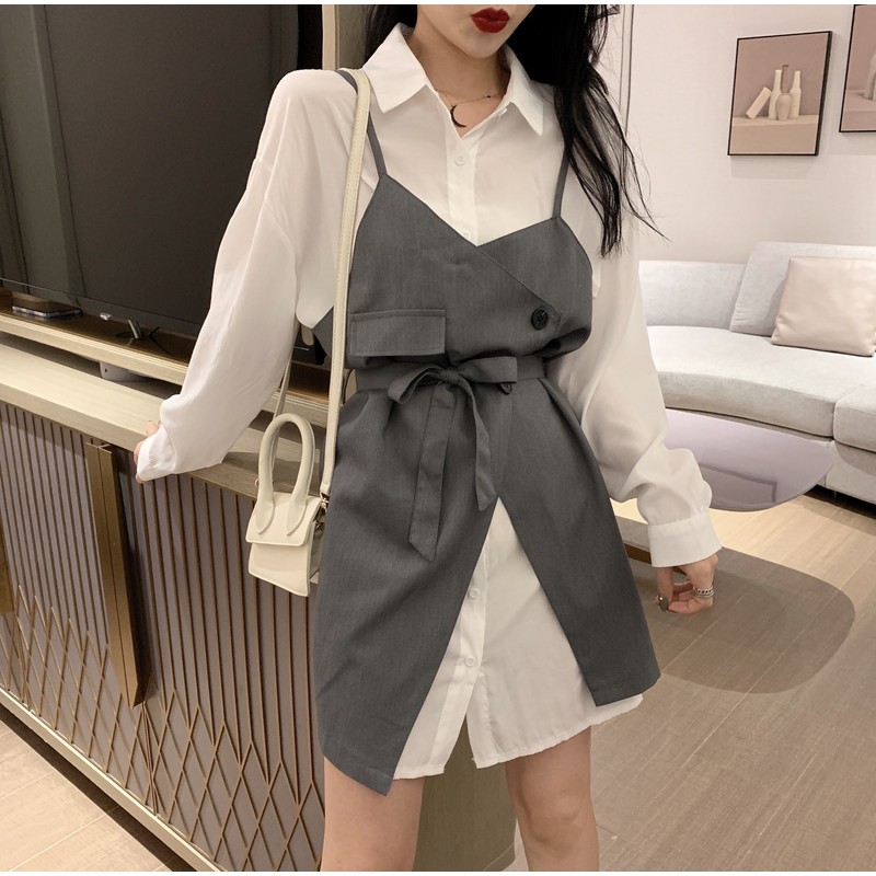 [SẴN] Đầm yếm Ulzzang Quảng Châu DVN18
