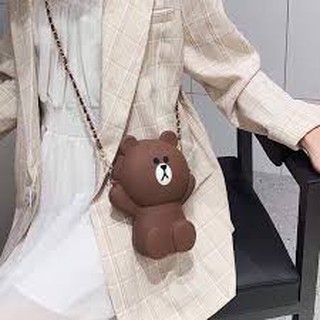 Túi gấu Brown silicon