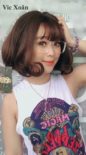 TÓC GIẢ NGẮN XOĂN ĐUÔI STYLE HÀN QUỐC NGUYÊN ĐẦU HÀNG TƠ CAO CẤP CỦA NHẬT XUẤT KHẨU 👩👩👩