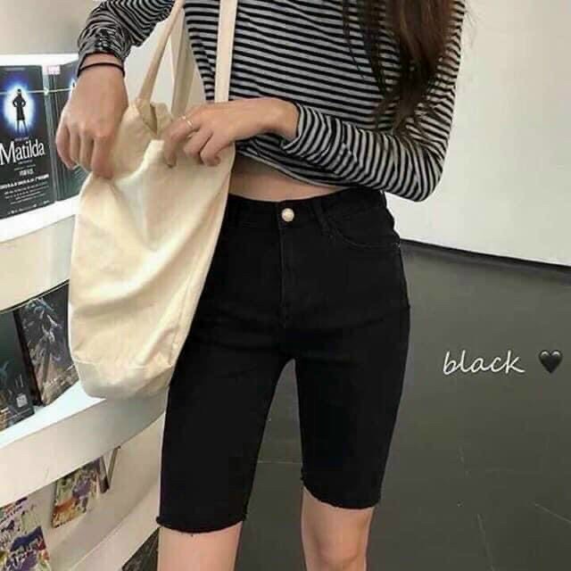 Quần skinny ngố cắt gấu siêu co giãn