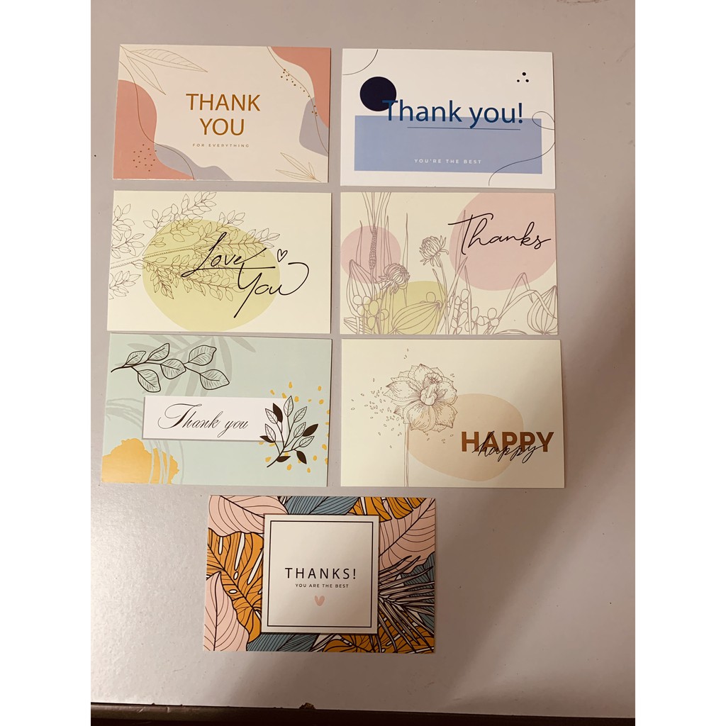 Thiệp Cảm ơn,Thank you card đẹp 12*17cm in giấy mỹ thuật ánh trai kèm phong bì