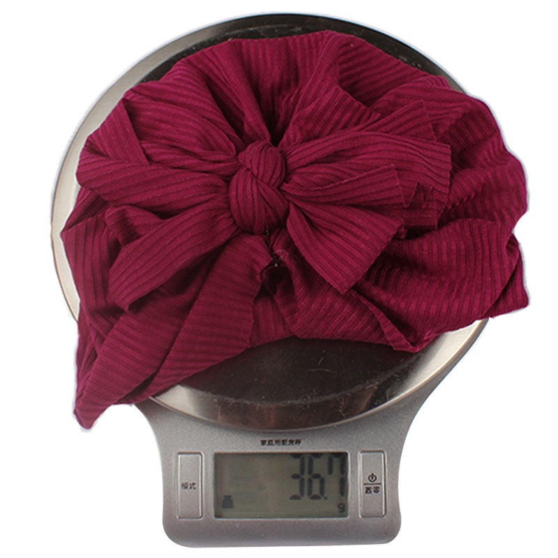 Mũ Trùm Đầu Co Giãn Mềm Mại Thắt Nơ Dành Cho Bé Gái Sơ Sinh