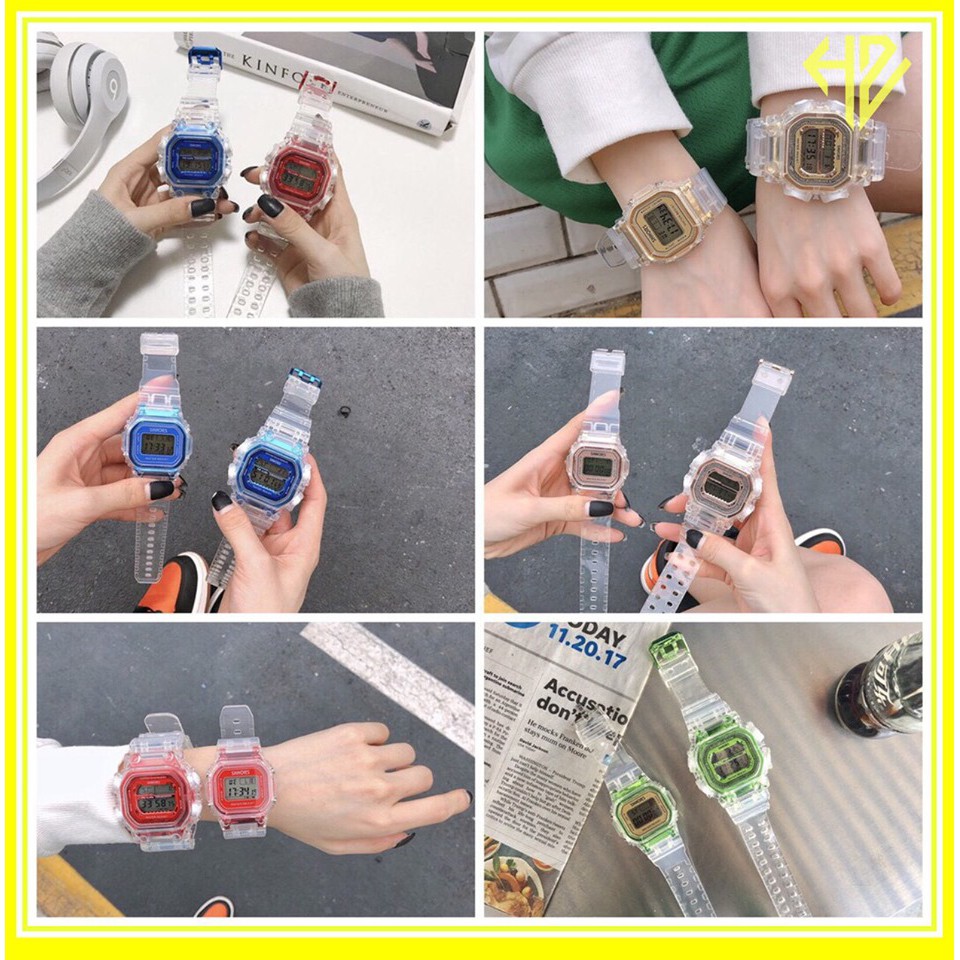 [Mã FAMAYFA2 giảm 10K đơn 50K] ĐỒNG HỒ NAM NỮ SHHORS VUÔNG DÂY TRONG SUỐT D360 CAO CẤP SIÊU ĐẸP | BigBuy360 - bigbuy360.vn