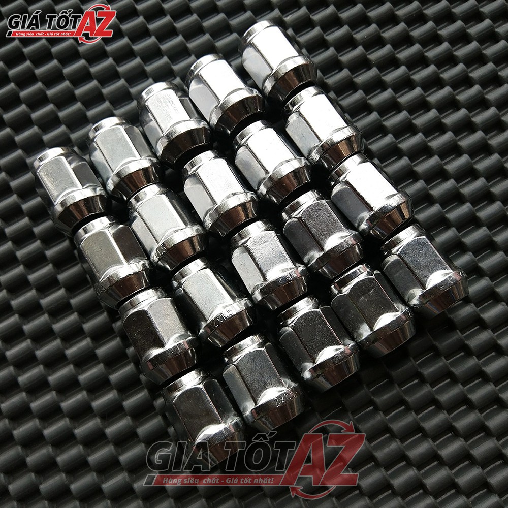 1 con ốc  bắt lazang ô tô 12x1.5mm bằng thép mạ inox cao cấp