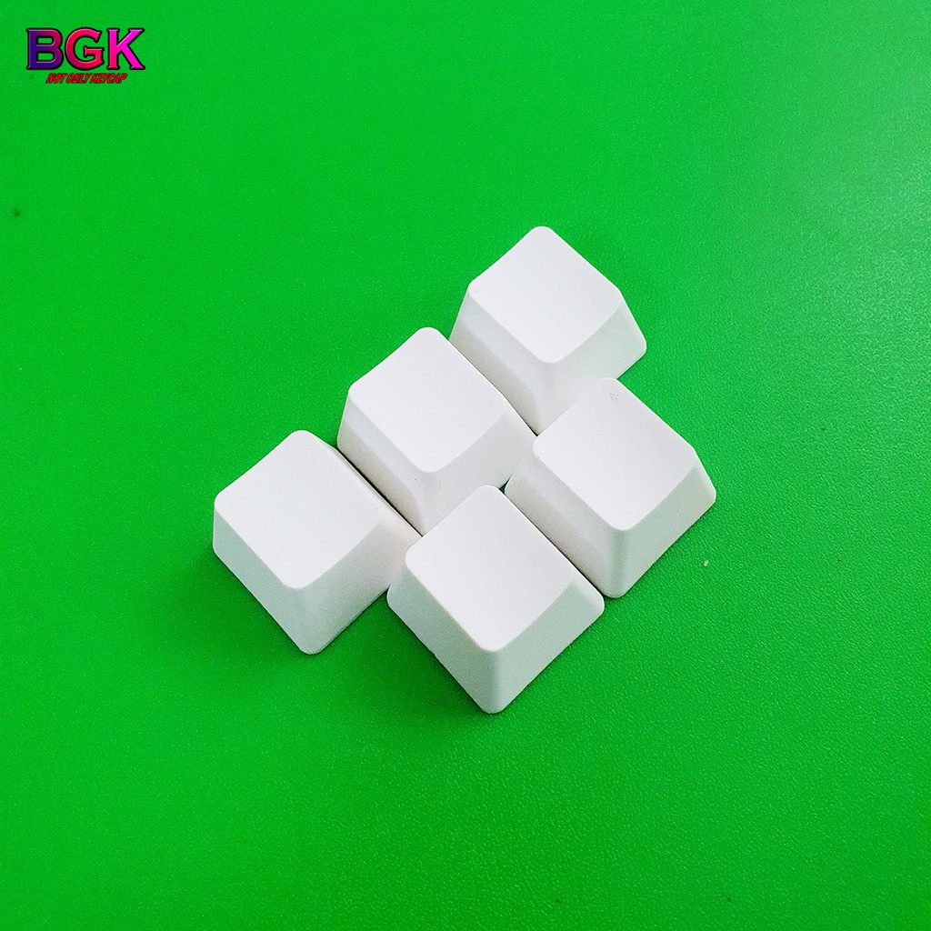 Combo 5 Keycap PBT Blank Trống Hồng Và Trắng Chất Liệu PBT Dày Chuẩn OEM R4