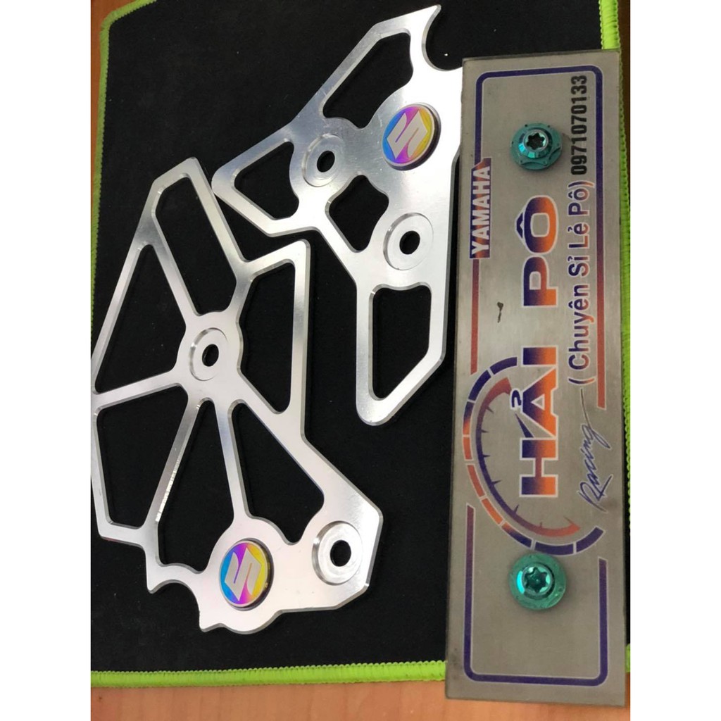 Nẹp Sườn Nhôm, titan trắng đen  CNC cho  Raider Satria lắp như zin