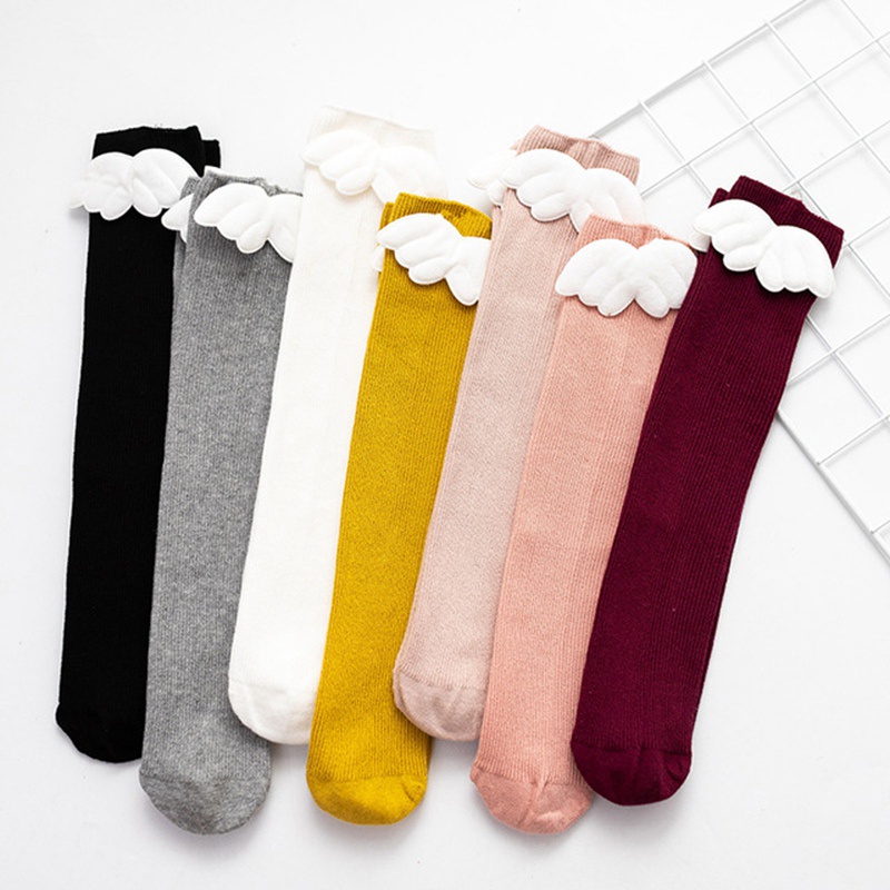 Vớ cotton dài mềm mại có cánh cho bé gái từ 1-8 tuổi