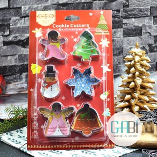 Bộ khuôn cắt cookie inox 6 hình Noel