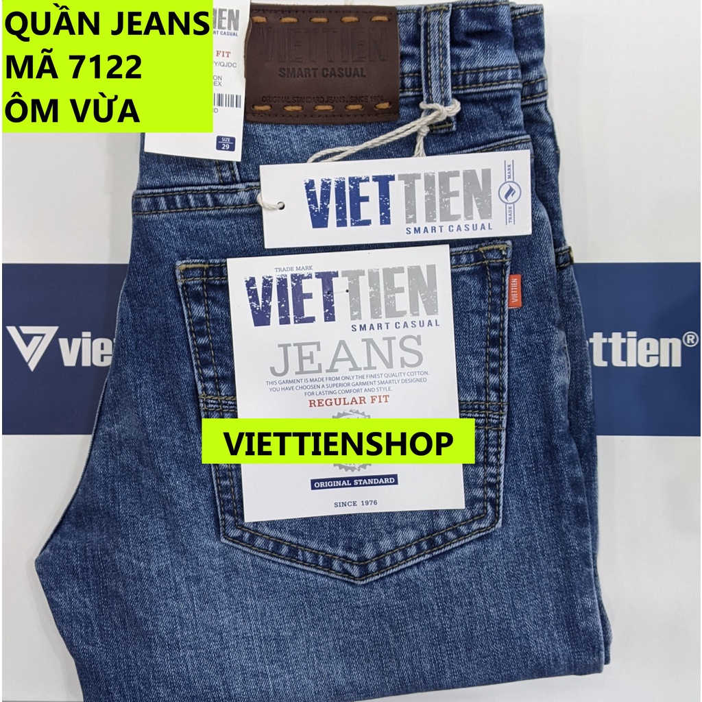(7122 JRF) QUẦN JEANS VIỆT TIẾN FORM ÔM VỪA REGULAR FIT