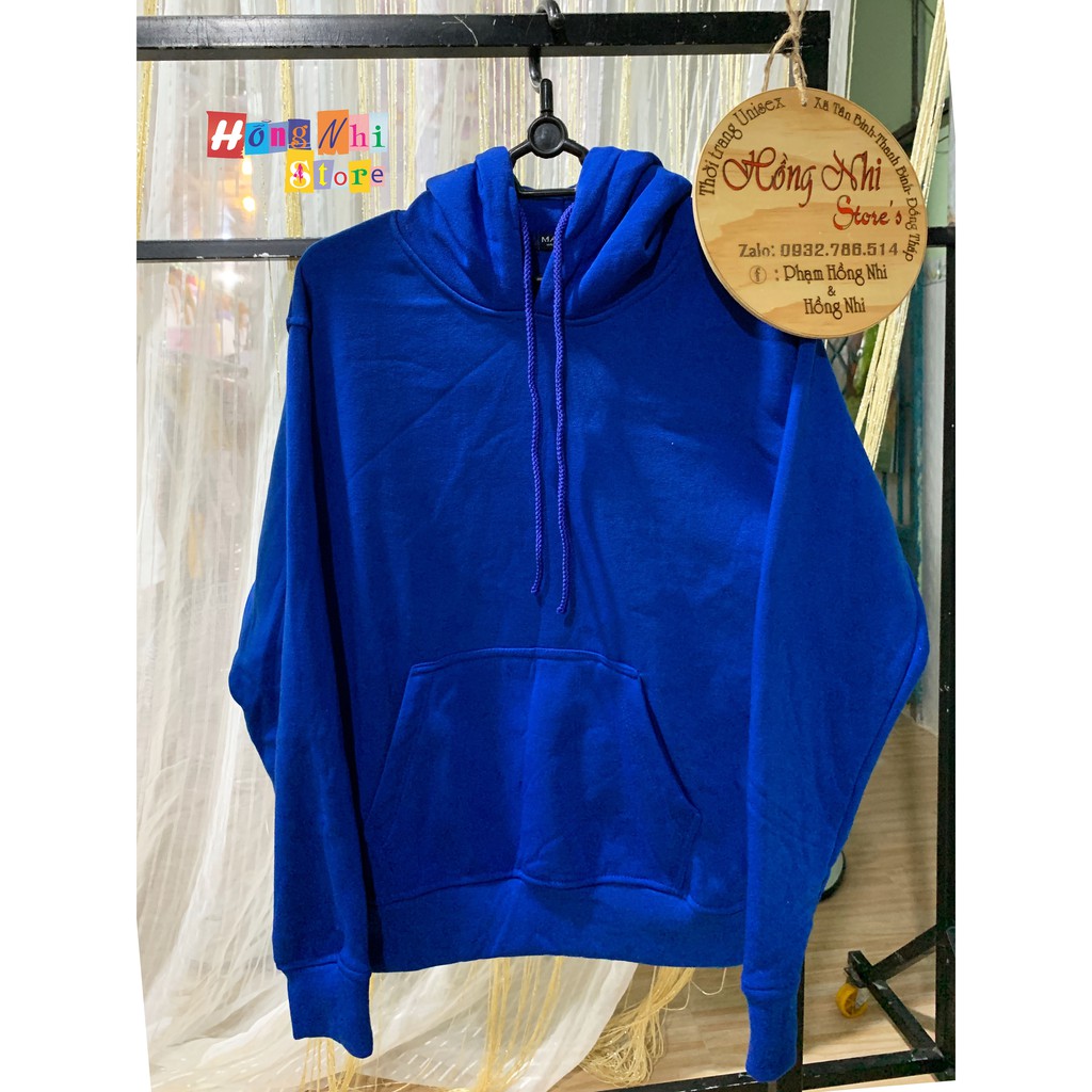 [Mã FATHANG5 giảm 10K đơn 50K] Áo Hoodie Trơn Màu Xanh Dương - Xanh Bích Cao Cấp Dáng Rộng Unisex Nam Nữ Mặc Được - MM