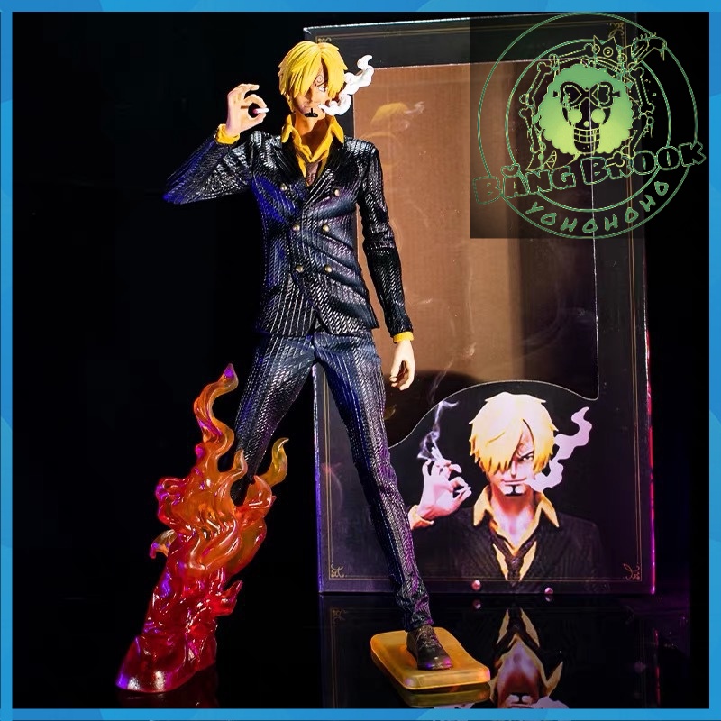 (38cm) Mô Hình Sanji Dạng Đứng (Có Video Tự Quay ) Mô Hình Onepiece Sanji Trạng Thái Sẵn Sàn Chiến Đấu Siêu Ngầu