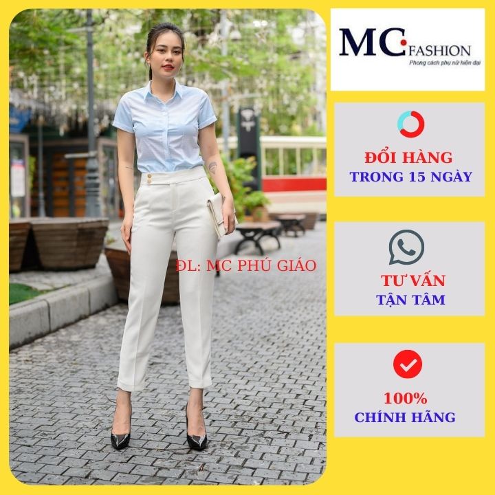 Áo Sơ Mi Nữ Đẹp Ngắn Tay Chất Bambo Kháng Khuẩn Độc Quyền MC Fashion Form Chuẩn Vài Đẹp A672