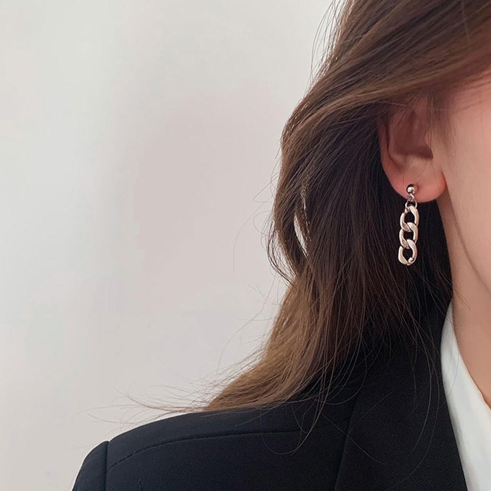 Khuyên Tai Kim Loại Dây Xích Nhỏ Đơn Giản Phong Cách Bohemia Thời Trang Cho Nữ