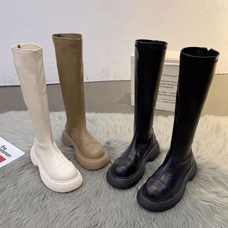 Boot nữ, boot đùi nữ da trơn đế cao 5 cm