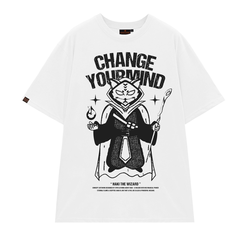 Áo Thun Unisex HAKI THE WIZARD TEE Change Your Mind Form Oversize 100% cotton - Áo phông Local Brand chính hãng
