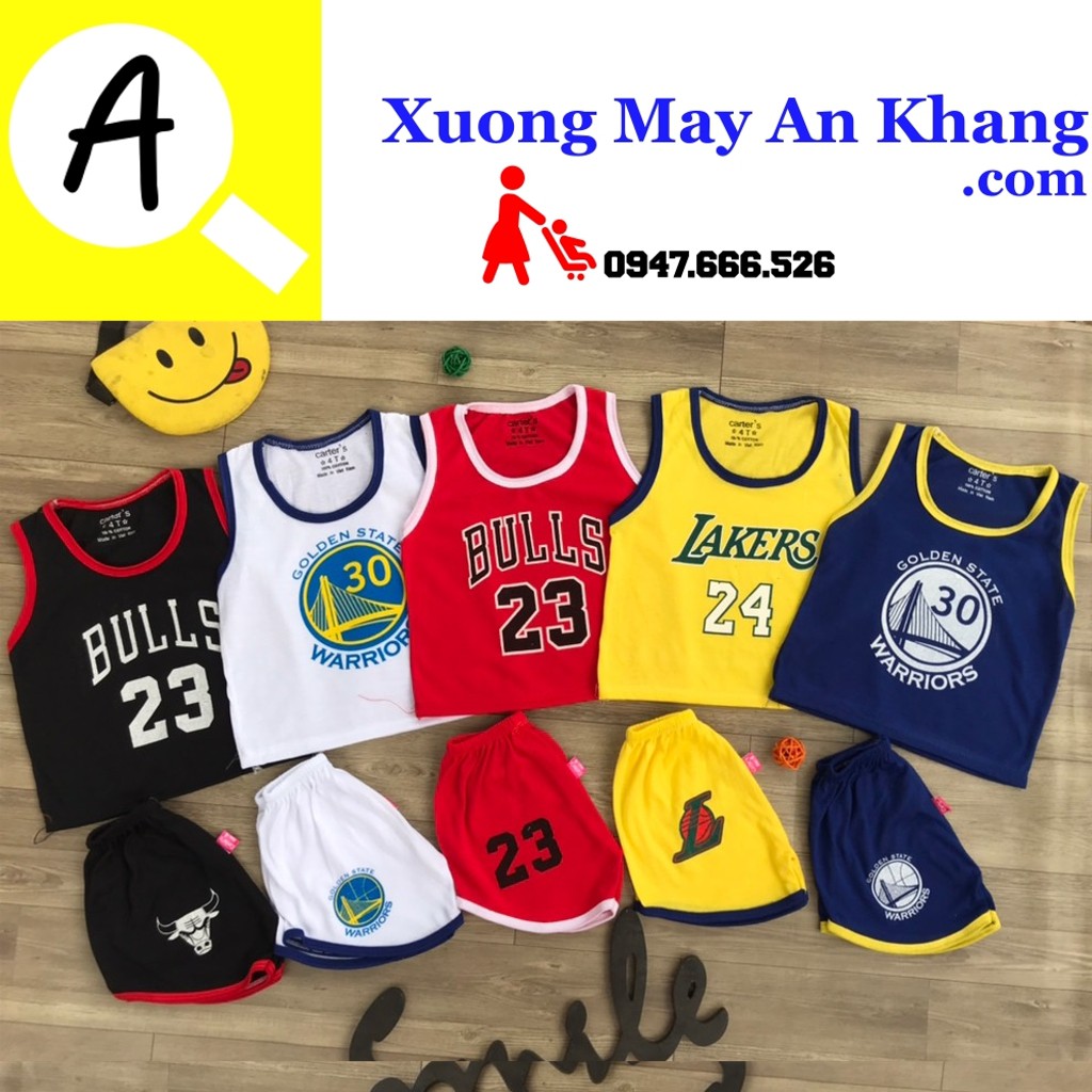 [Freeship + Giá xưởng] Set 5 bộ ba lỗ trẻ em 100% cotton phong cách thể thao cho bé trai bé gái B002