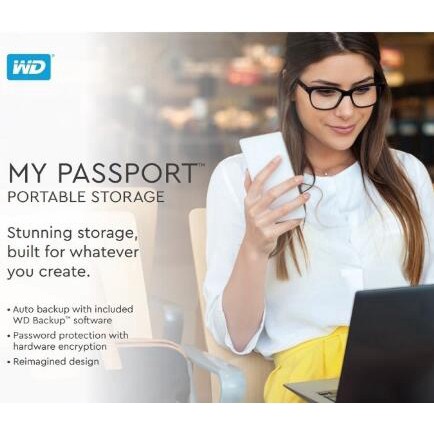 Ổ cứng di động WD My PassPort Ultra 1Tb Mẫu 2019 cáp