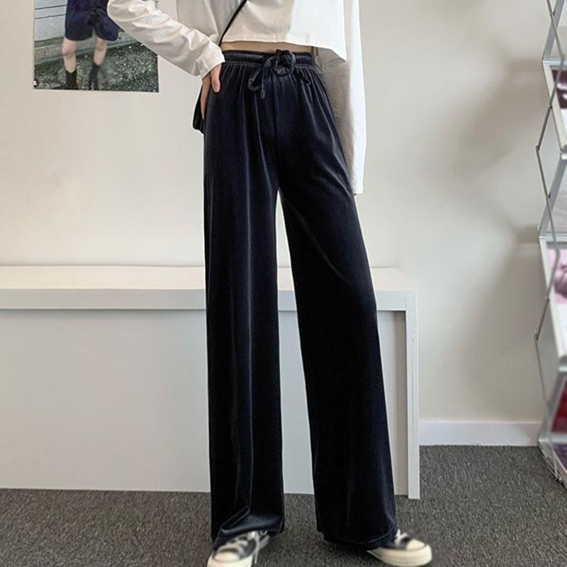 Quần Nhung Ống Rộng Lưng Cao Thời Trang Dành Cho Nữ | BigBuy360 - bigbuy360.vn