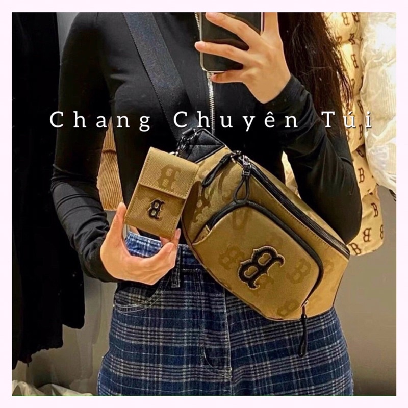 Túi bao tử nylon jacquard 2 món hàng đẹp 3 màu có sẵn