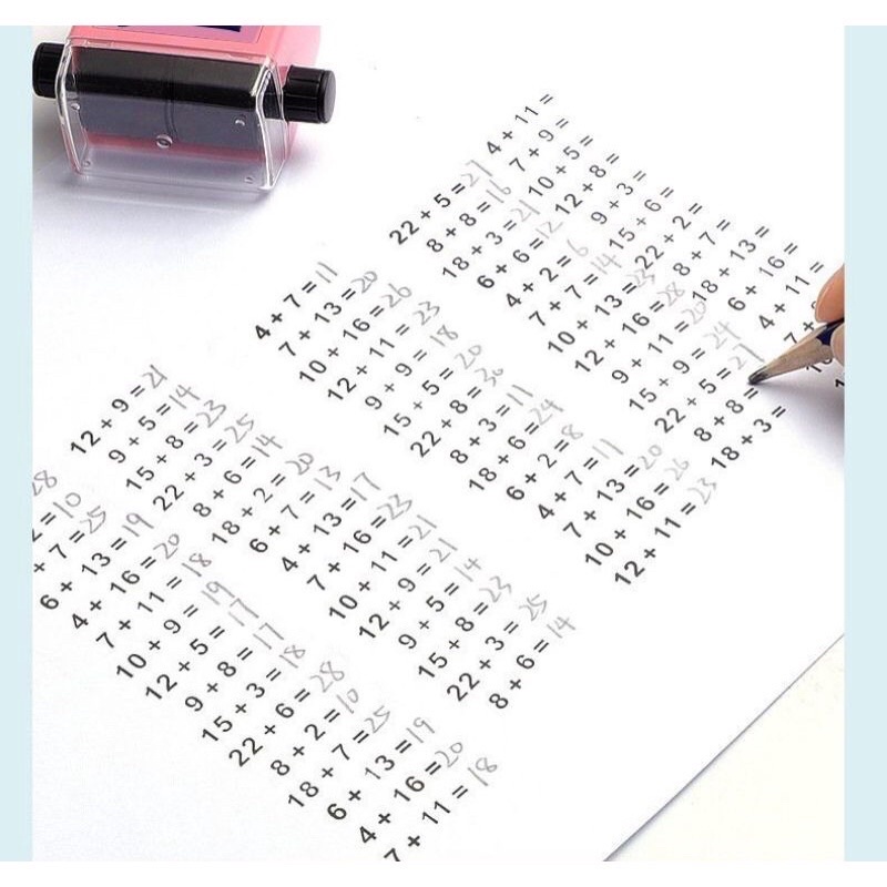 Con lăn tạo phép tính cộng, trừ cùng bé học toán
