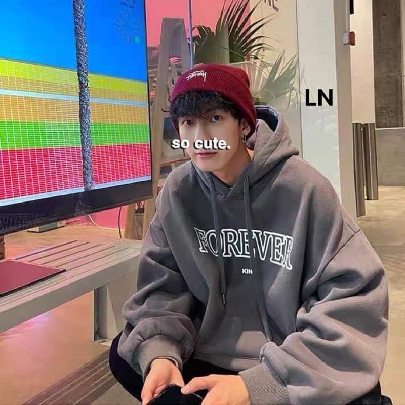 Áo hoodie FOREVER nỉ cotton LN12