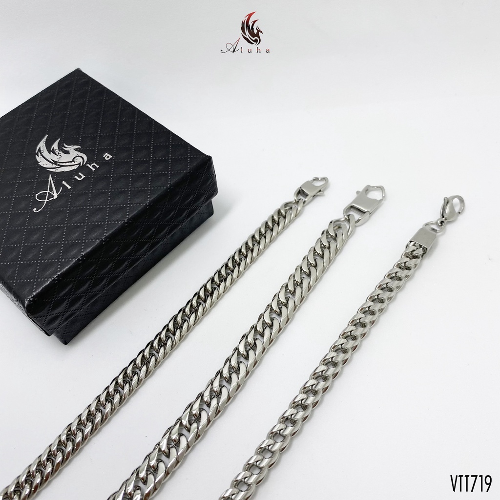 Vòng tay Titan không rỉ Chain Hip Hop Never Die - VTT719 - Aluha