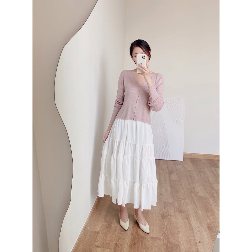 Cardigan len gân cổ V (013) TIIN STORE G21013