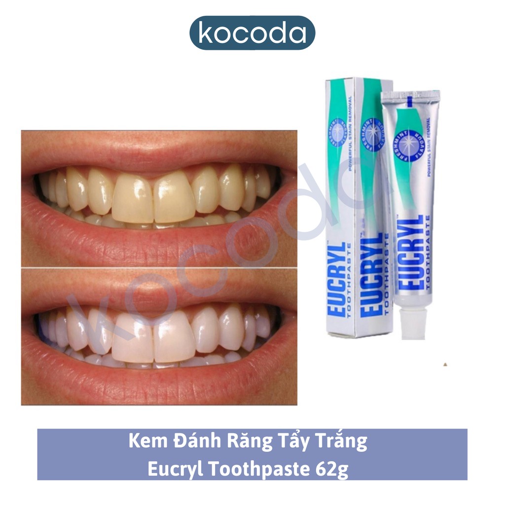 Kem Đánh Răng Tẩy Trắng Eucryl Toothpaste 62g - KOCODA