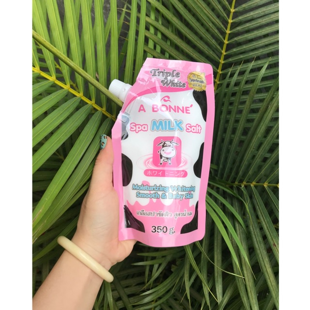 Muối Bò Tắm Tẩy Tế Bào Chết Body A Bonne Spa Milk Salt Hương Sữa Tươi 350gr