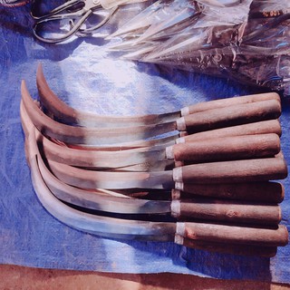 Lưỡi liềm cắt cỏ, cắt lúa, rau, lưỡi hái cán gỗ cứng cáp chắc chắn...Hàng thủ công loại 1 - [Ảnh thật]