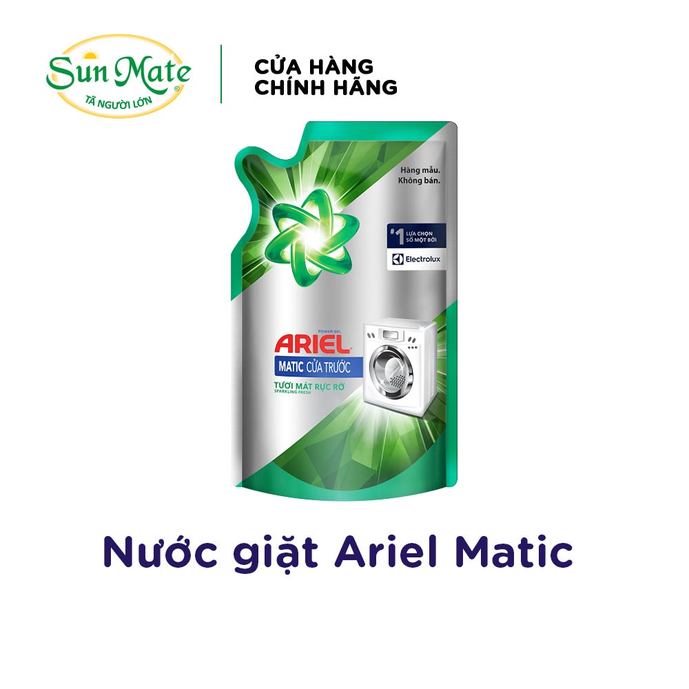 [Quà tặng không bán] Nước giặt Ariel Matic Cửa Trước Tươi Mát Rực Rỡ 360gr