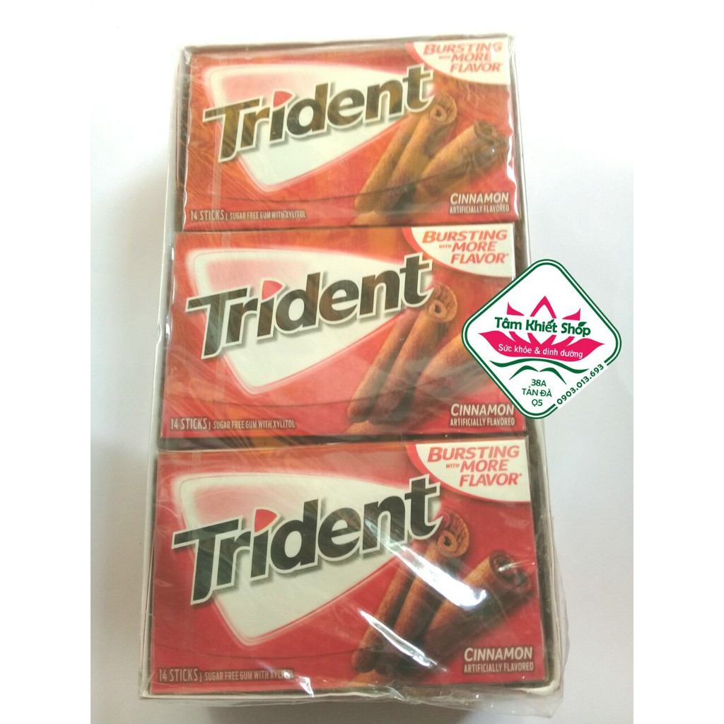 kẹo trident quế  không đường  hàng nhập khẩu Mỹ,26.6 GR