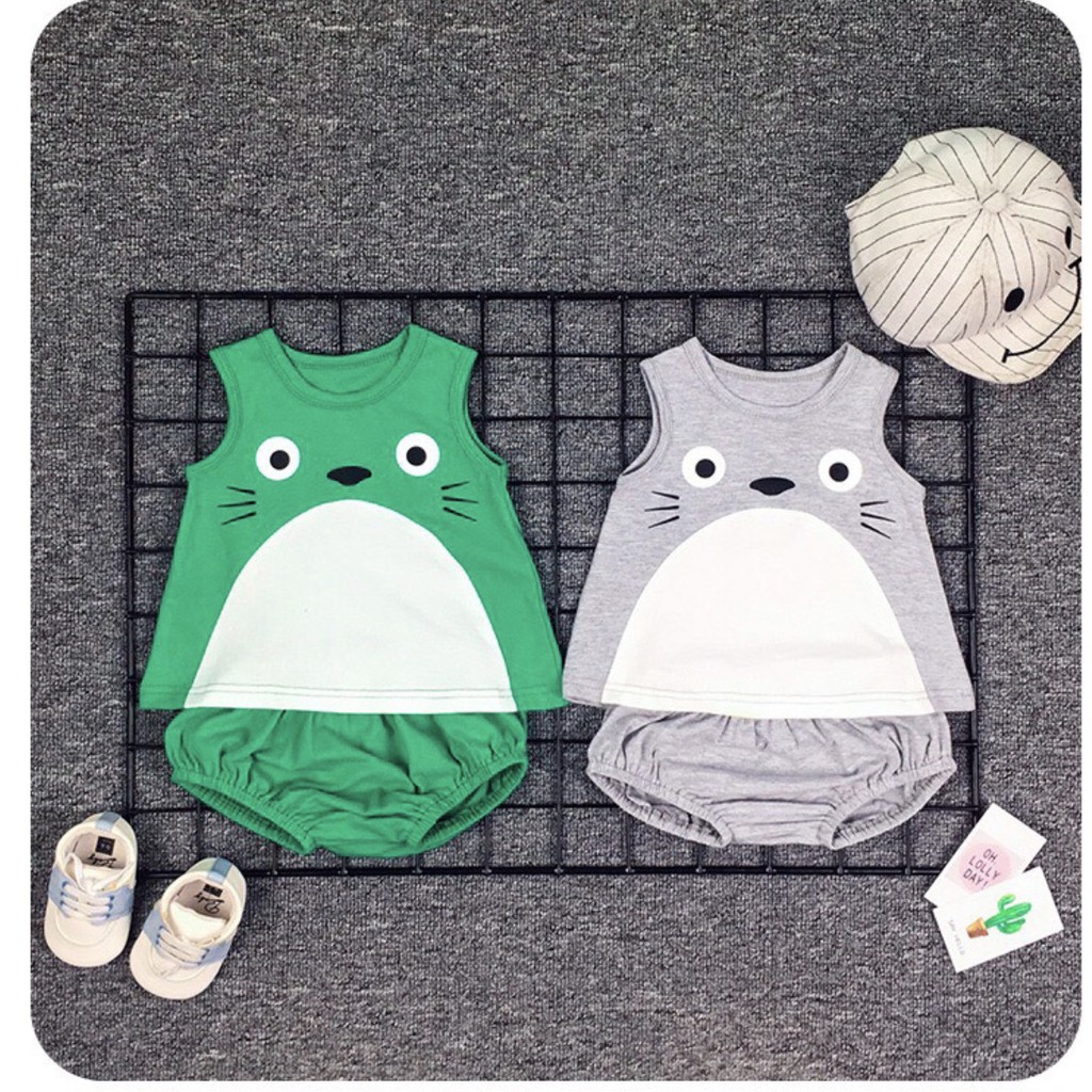 |FAMARAL1 giảm 10k cho đơn 50k|Bộ Chip Totoro 3 màu dễ thương cho bé 8-18kg QATE630