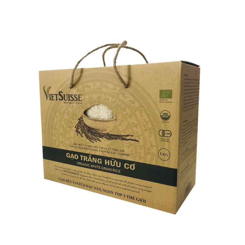 Gạo trắng hữu cơ VietSuisse Organic White Rice 5kg