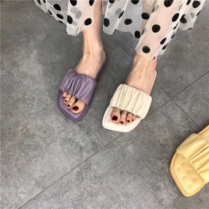 [ Mã 66CBSALE giảm 30K đơn 200K] Dép Nữ Đế Bằng Mũi Vuông Thời Trang Thanh Lịch | BigBuy360 - bigbuy360.vn