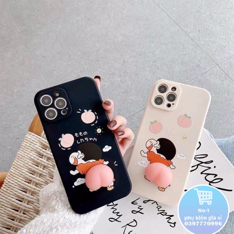 Full mã Iphone 6 đến 11 | 12 Pro max - Ốp Điện Thoại Silicon Hình Cậu Bé Bút Chì Shin Mochi Ngộ Nghĩnh Squishy