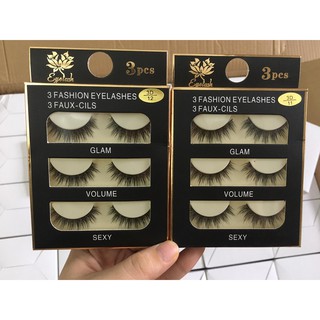 [Giá rẻ nhất] Lông Mi - Mi Giả 3D- Hộp 3 Cặp