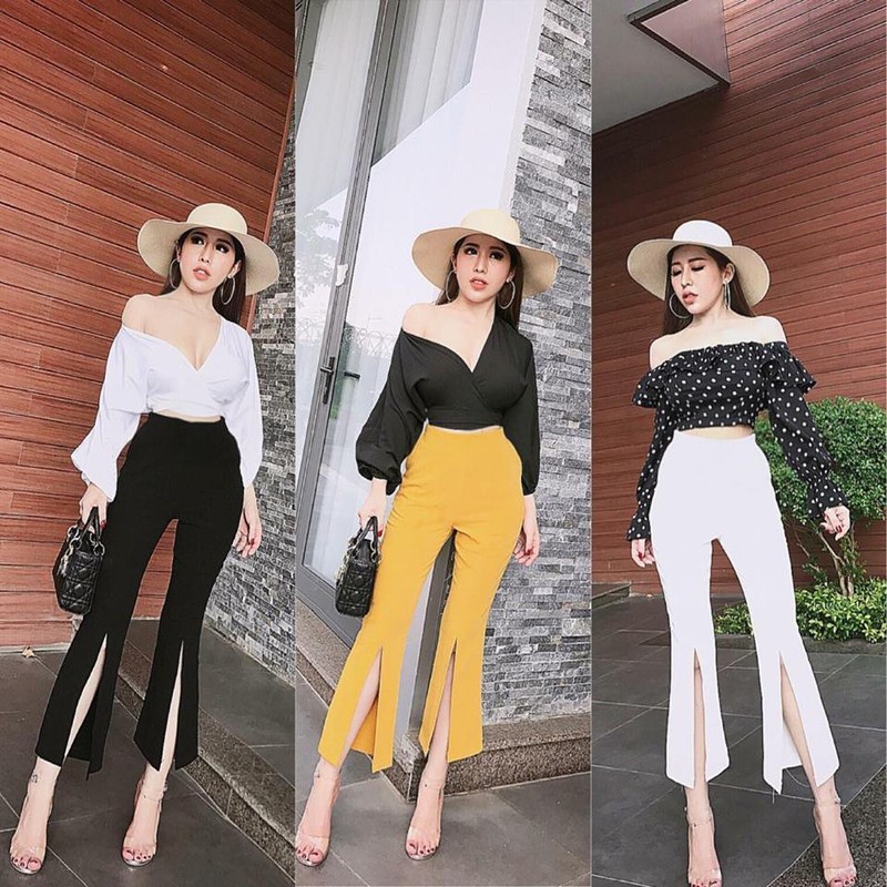 Quần loe xẽ trước đáng iu QD267