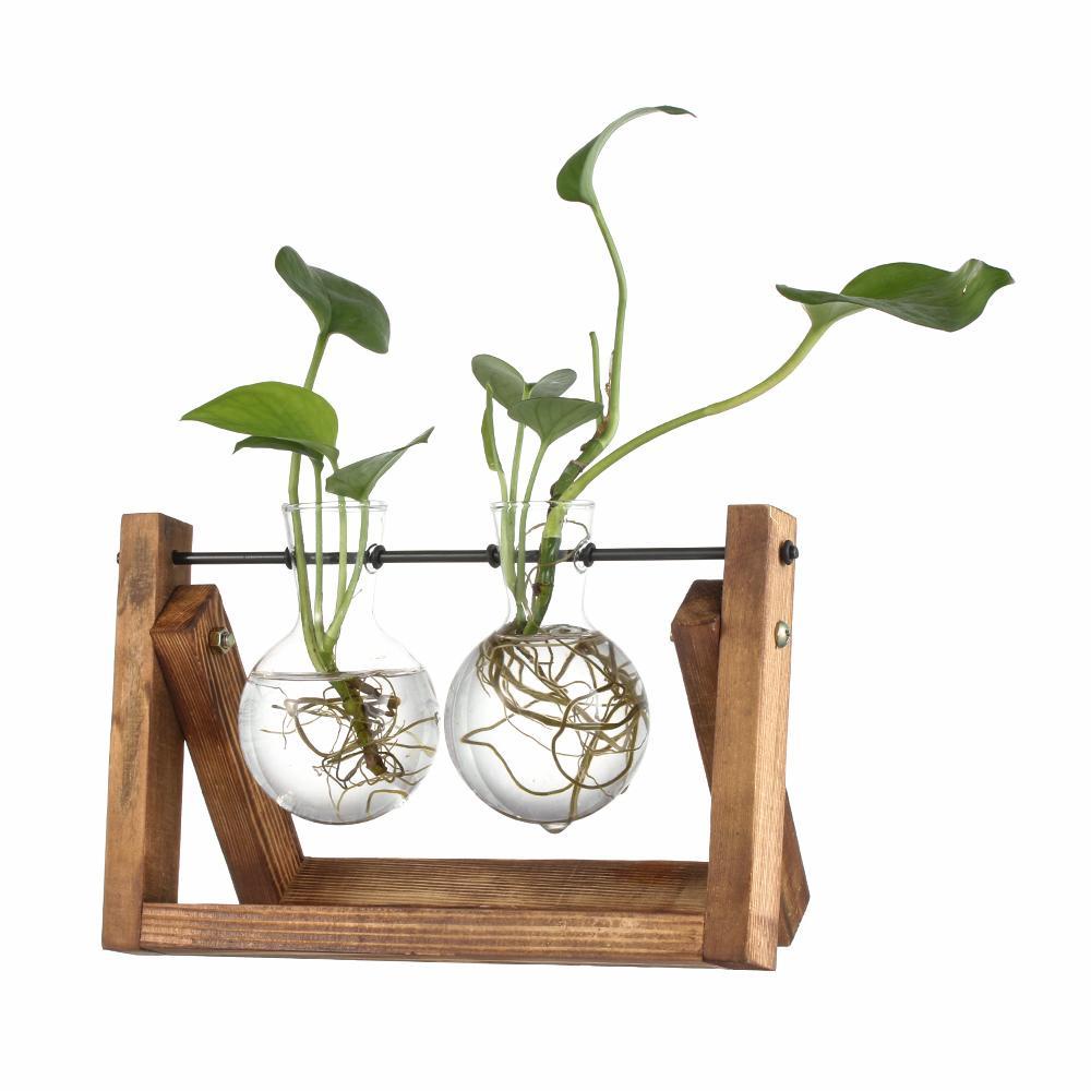 BORAG Khung Gỗ Trồng Cây Thủy Canh Để Bàn Trang Trí