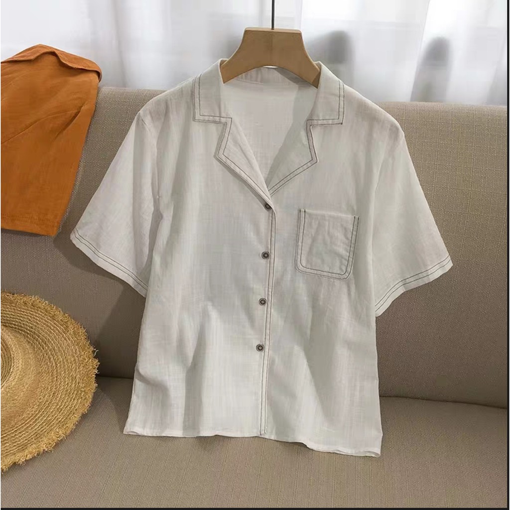 Áo sơ mi nữ thiết kế cổ 2 ve SM21