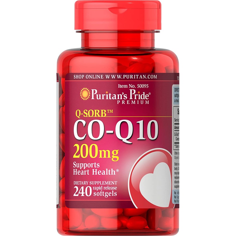 COQ10 200mg 240 viên Puritan's Pride CoQ10 200mg 240 viên mẫu mới nhất_Date 2026