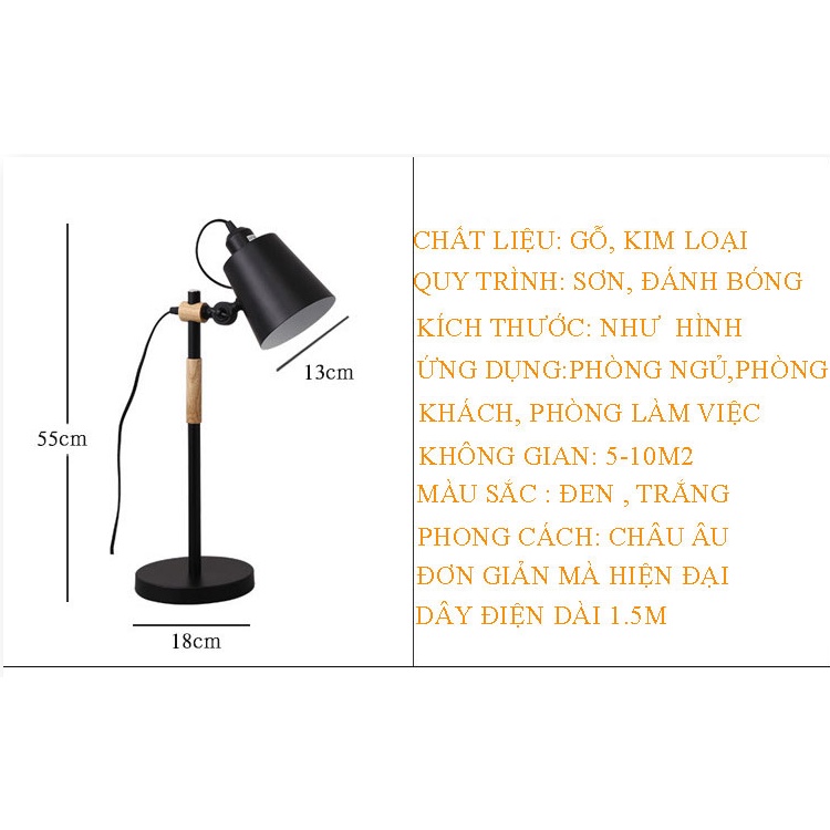 Đèn Học Bài, Đèn bàn học ☀️Chống cận☀️ FDB01 kiểu dáng sang trọng, chống lóa mắt, tiết kiệm điện + Bóng đèn
