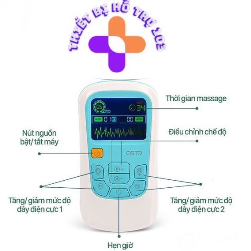 TẶNG QUÀ-Máy Massage Xung Điện Trị Liệu AST-2012A, Giảm Đau Mỏi Cơ Thể, Tăng Thông Cường Lưu Thông Khí Huyết