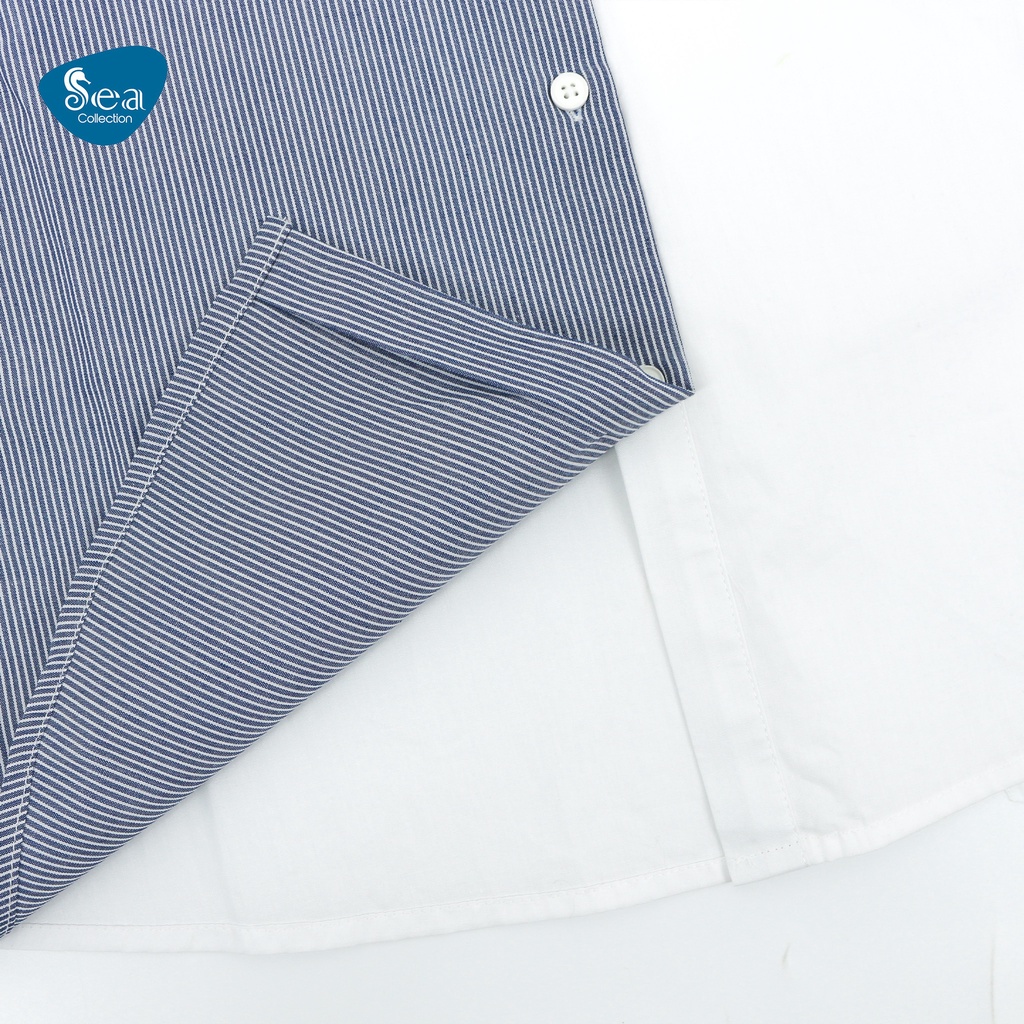 Áo Sơ Mi Nữ Tay Dài Trắng Phối Sọc 12710 Sea Collection